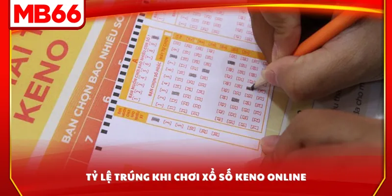 Tỷ lệ trúng khi chơi xổ số Keno online